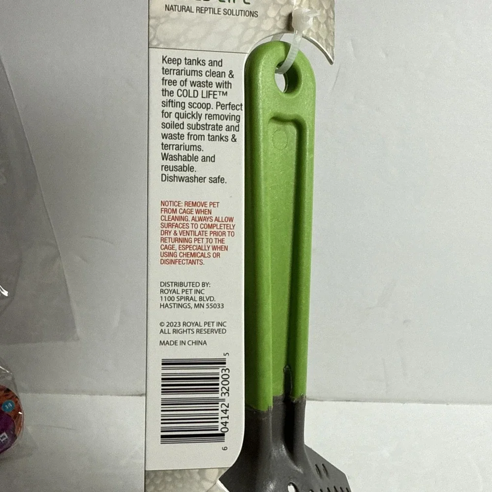 Green Sifting Litter Scoop for Small Pets & Reptiles‎ - Easy Clean Nylon NEW